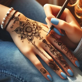 round-shape-mehndi-design