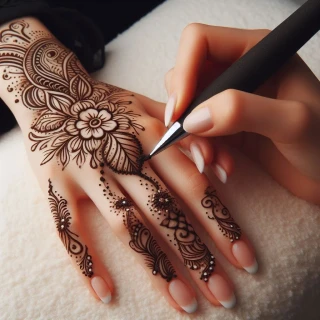 rose-flower-mehndi-design