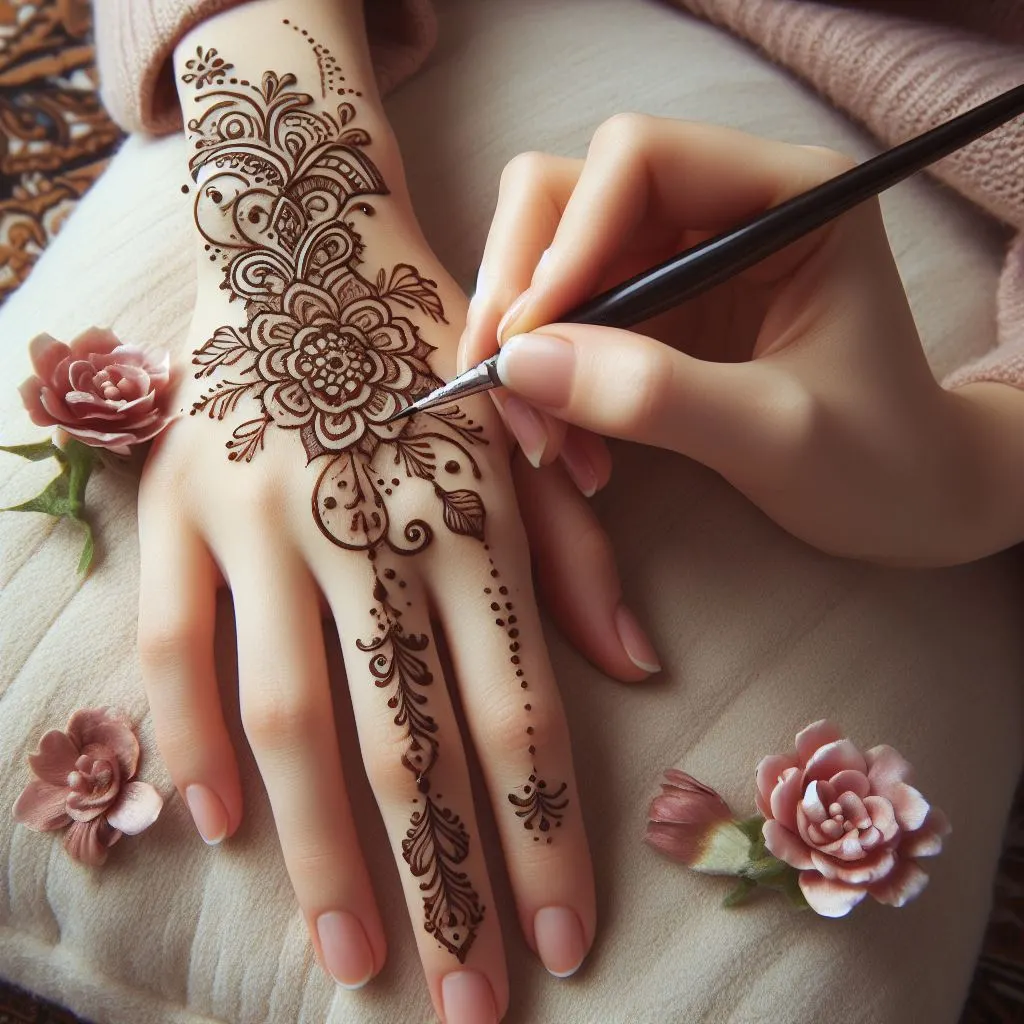 easy arabic mehndi design