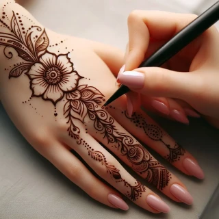 round-simple-mehndi-design