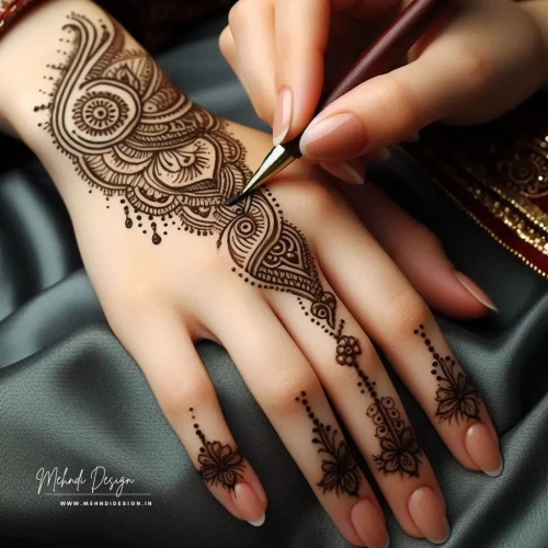 Looking for a unique and stylish way to adorn your hand? Explore a collection of captivating one side mehndi designs.  Find intricate patterns, delicate details, and asymmetrical placements that make a bold statement.