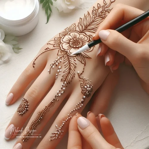 Longing for a truly captivating mehndi design? Look no further! Our collection boasts stunning long mehndi designs that cascade down your arms like exquisite works of art.  Flowing patterns, intricate details, and elegant motifs come together to create a mesmerizing focal point for any outfit. Download your favorites and prepare to make a lasting impression!