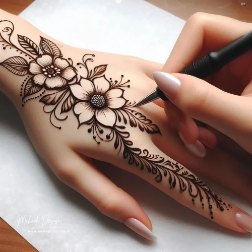 Explore plain mehndi designs that emphasize simplicity and elegance. These minimalistic patterns are perfect for a sophisticated and timeless look.